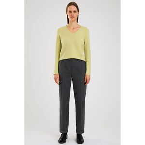 JIL SANDER Gray Soft Wool Work Pants Trousers  Women's Size EU 38 US 26
